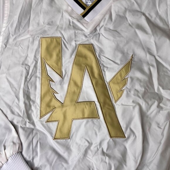 Starter Los Angeles White Gold Pullover Windbreaker Jacket Men’s SMall - Picture 5 of 9